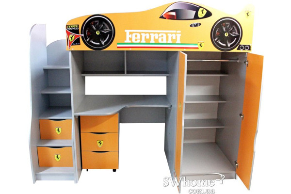 Ліжко горище серії Бед-рум Жовте-2