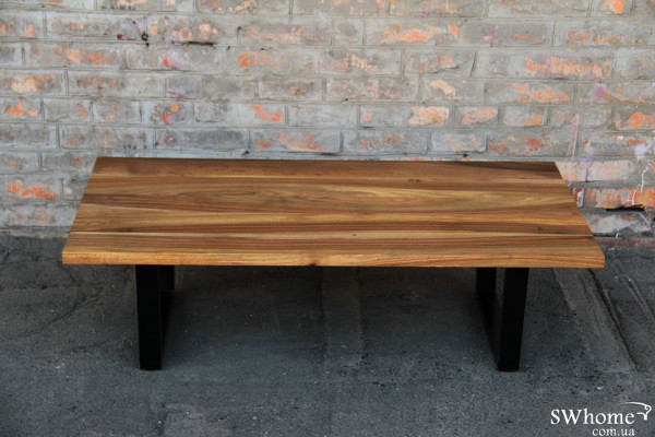 Кавовий стіл EcoWalnut з рівними краями Горіх-1