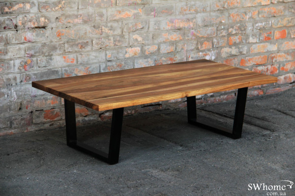 Кавовий стіл EcoWalnut з рівними краями Горіх-0