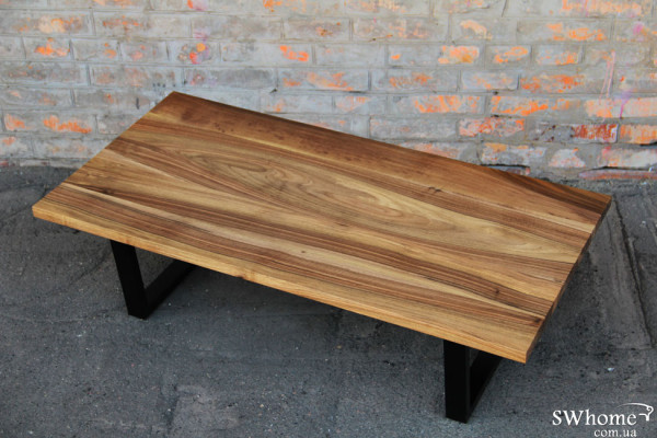 Кавовий стіл EcoWalnut з рівними краями Горіх-3