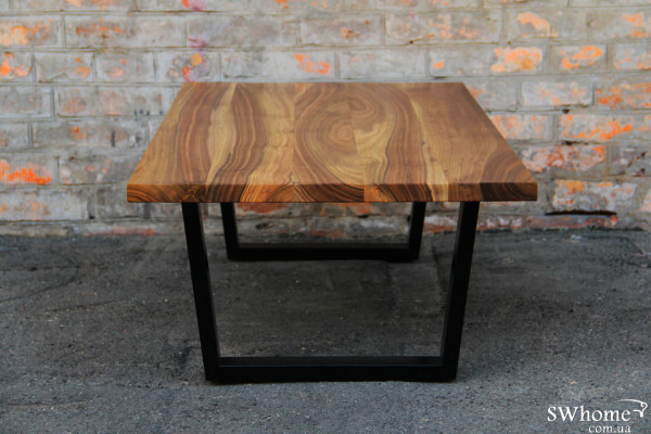 Кавовий стіл EcoWalnut з рівними краями Горіх-4