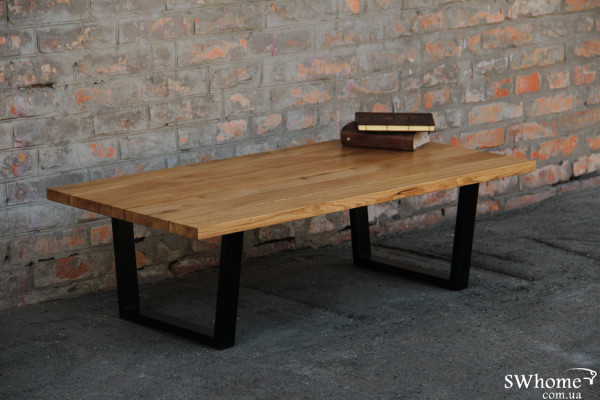 Кавовий стіл EcoWalnut з рівними краями Дуб-0