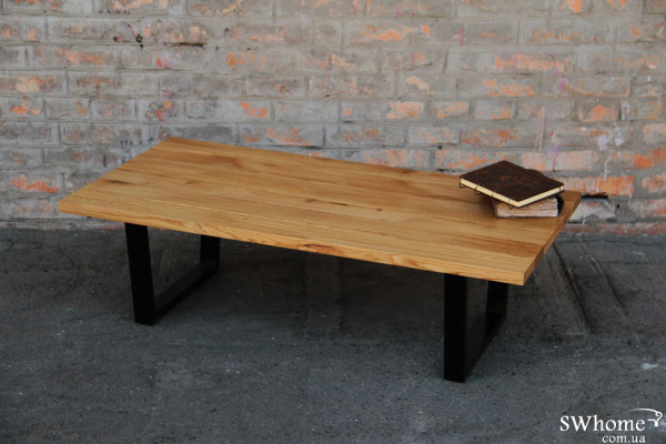 Кавовий стіл EcoWalnut з рівними краями Дуб-2