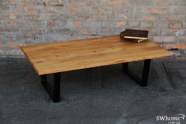 Кавовий стіл EcoWalnut з рівними краями Дуб-3