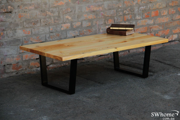 Кофейный стол EcoWalnut с ровными краями Сосна-0