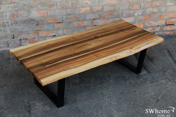 Кавовий стіл EcoWalnut із живими краями Сосна-1