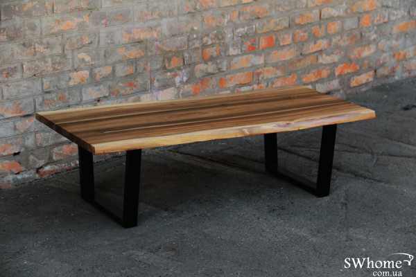 Кавовий стіл EcoWalnut із живими краями Сосна-0