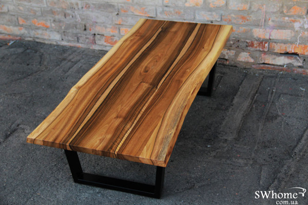 Кавовий стіл EcoWalnut із живими краями Сосна-4