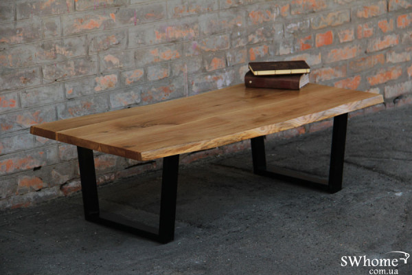 Кофейный стол EcoWalnut с живыми краями Дуб-0