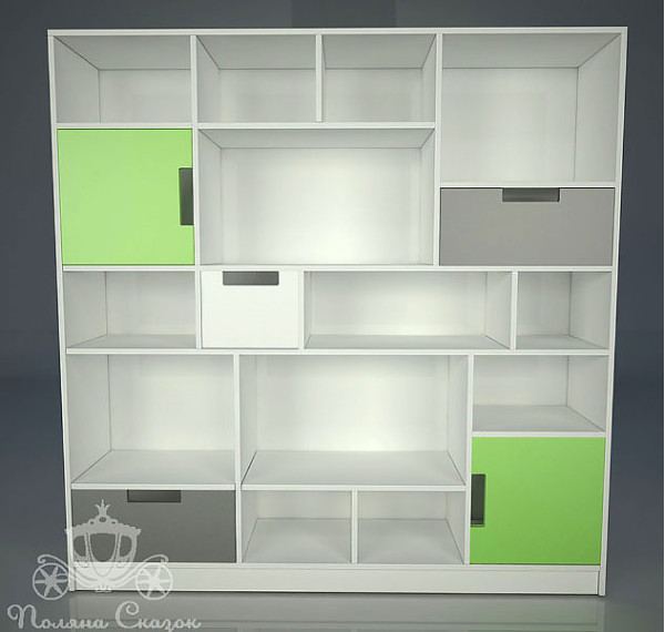 Стеллаж Абстракция Поляна сказок Автомобильчик-0