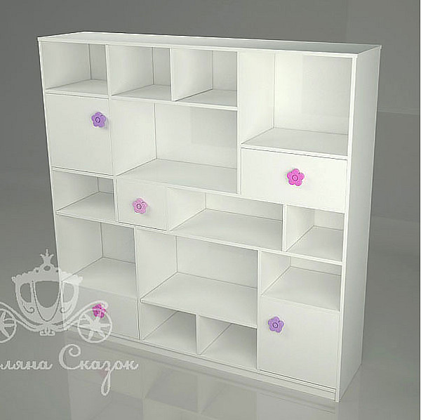 Стеллаж Абстракция Поляна сказок Цветочная поляна-0