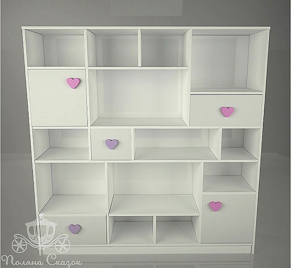 Стеллаж Абстракция Поляна сказок Золушка Pink-1