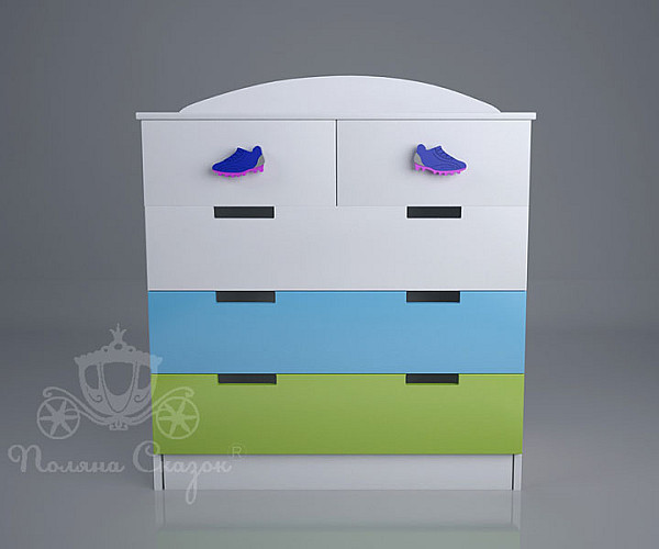 Комод высокий 5 ящиков Поляна сказок Литл Чемпион-1