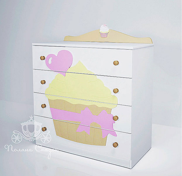 Комод высокий 5 ящиков Поляна сказок The cake-0