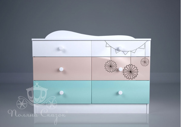 Комод широкий 6 ящиків Поляна казок Кенді Бар-1