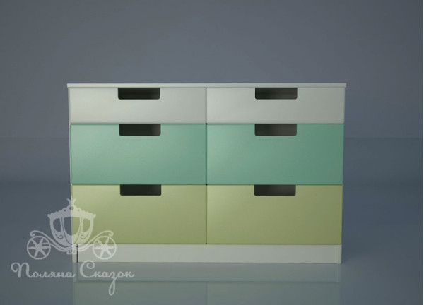 Комод широкий 6 ящиков Поляна сказок Грузовичок-1