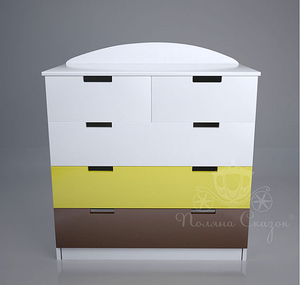 Комод высокий 5 ящиков Поляна сказок Родной край-1