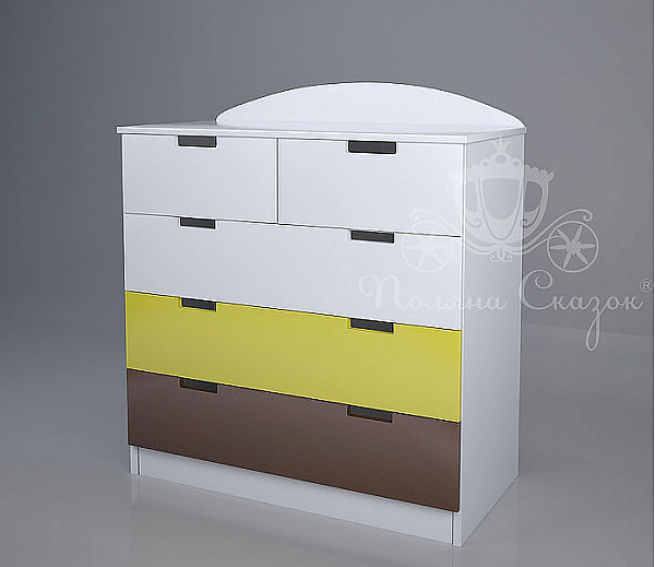 Комод высокий 5 ящиков Поляна сказок Родной край-0