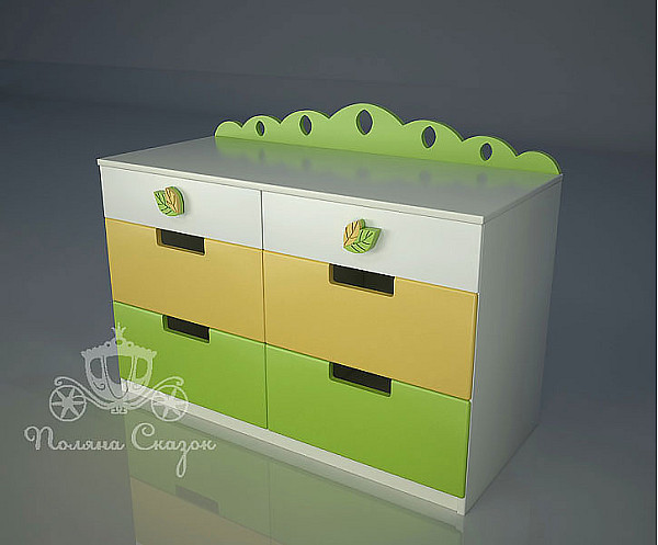 Комод широкий 6 ящиков Поляна сказок Винни и друзья-0