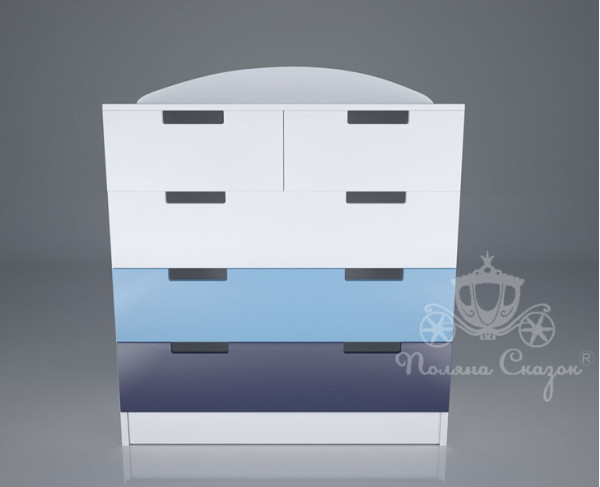 Комод высокий 5 ящиков Поляна сказок Морячок-1