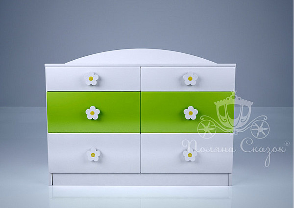 Комод широкий 6 ящиків Поляна казок Ромашкове поле-1