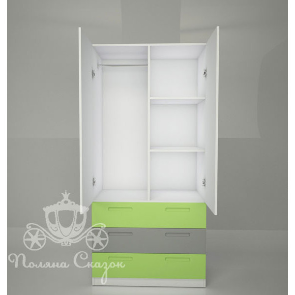 Шкаф двухстворчатый с ящиками Поляна сказок Футбол Шкаф двухстворчатый с ящиками Поляна сказок Футбол-2