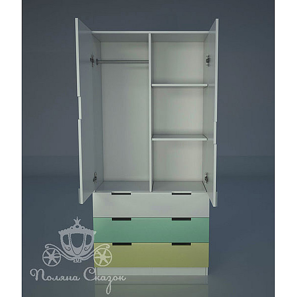 Шафа двостулкова з ящиками Поляна казок Вантажівка Шафа двостулкова з ящиками Поляна казок Вантажівка-2