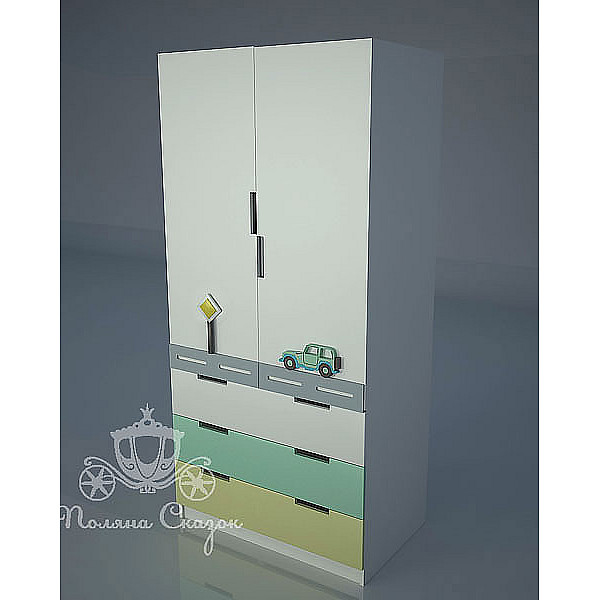 Шафа двостулкова з ящиками Поляна казок Вантажівка Шафа двостулкова з ящиками Поляна казок Вантажівка-0