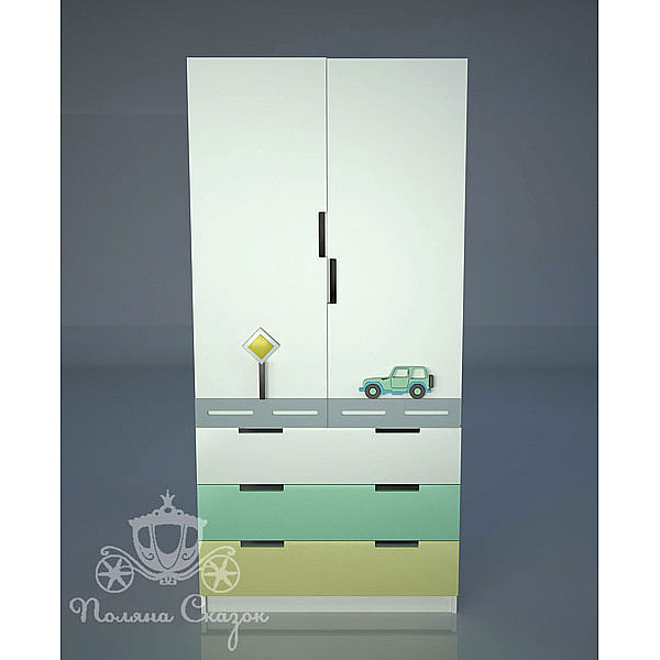 Шафа двостулкова з ящиками Поляна казок Вантажівка Шафа двостулкова з ящиками Поляна казок Вантажівка-1