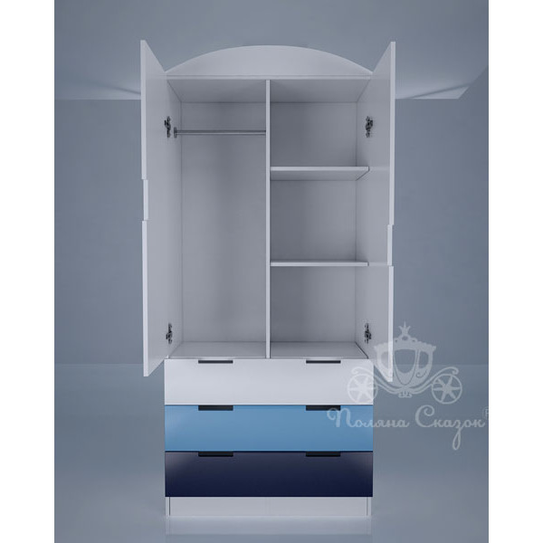 Шафа двостулкова з ящиками Поляна казок Морячок Шафа двостулкова з ящиками Поляна казок Морячок-2