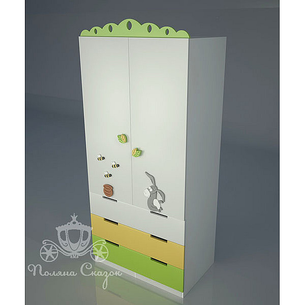 Шафа двостулкова з ящиками Поляна казок Вінні та друзі-0