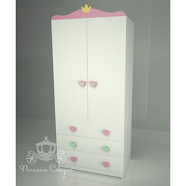 Шафа двостулкова з ящиками Поляна казок Попелюшка - Мікс Шафа двостулкова з ящиками Поляна казок Попелюшка - Мікс-0