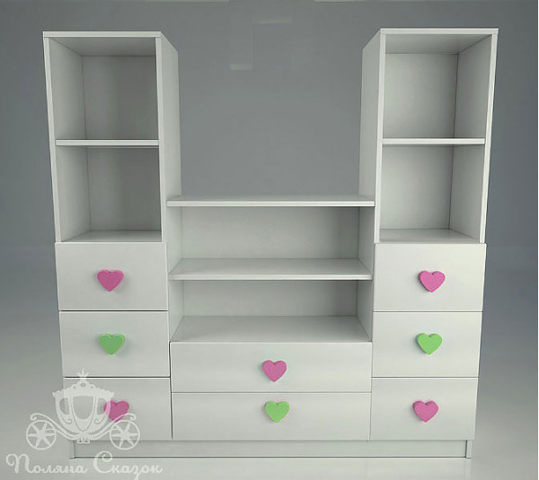 Стеллаж под TV Поляна сказок Принцесса-1