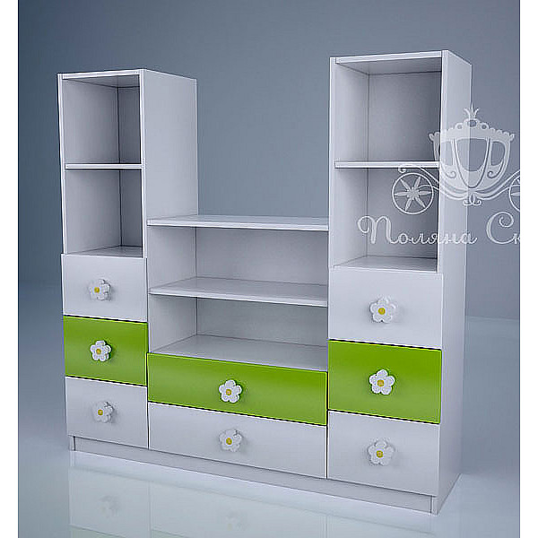 Стеллаж под TV Поляна сказок Ромашковое поле-0