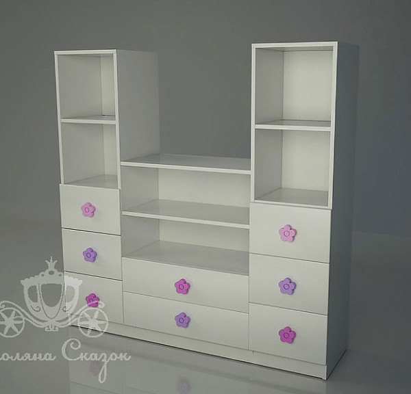 Стелаж під TV Поляна казок Квіткова галявина-0