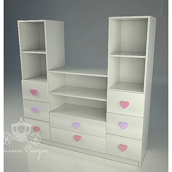 Стелаж під TV Поляна казок Попелюшка Pink-0