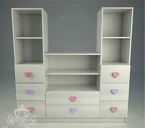 Стелаж під TV Поляна казок Попелюшка Pink-1