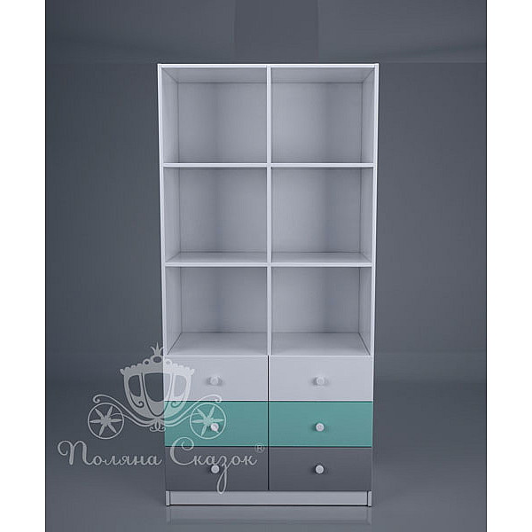 Стелаж з ящиками Поляна казок Містечко-1