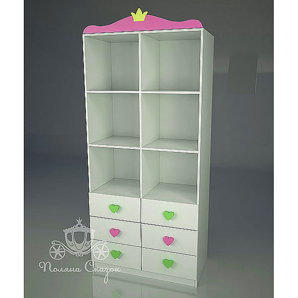 Стелаж із ящиками Поляна казок Принцеса-0