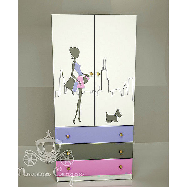 Шафа двостулкова з ящиками Поляна казок Сіті Шафа двостулкова з ящиками Поляна казок Сіті-0