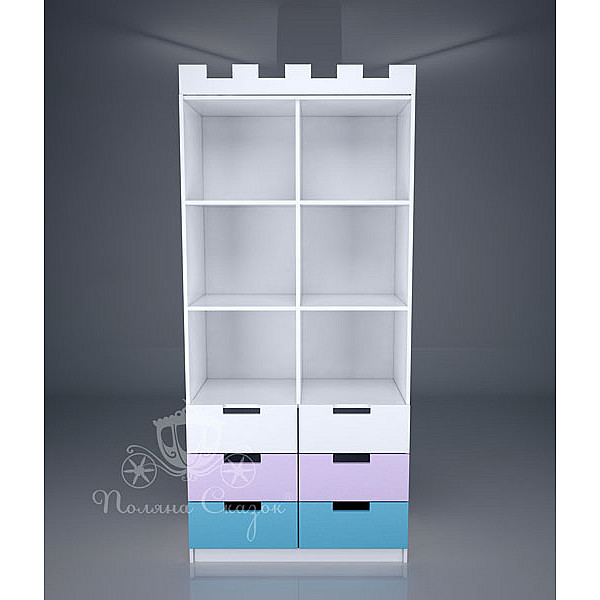 Стелаж із ящиками Поляна казок Замок-1