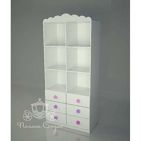 Стеллаж с ящиками Поляна сказок Цветочная поляна-0