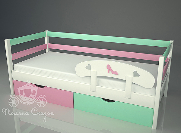 Ліжко дитяче Поляна казок Попелюшка Mix Класик Ліжко дитяче Поляна казок Попелюшка Mix Класик-1