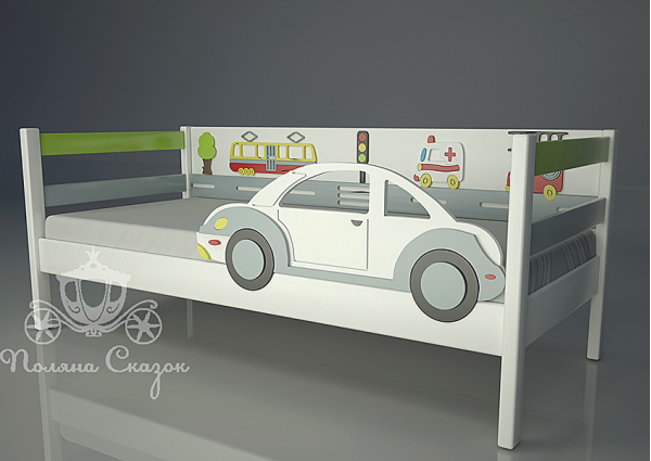 Ліжко дитяче Поляна казок Автомобільчик Декорована Ліжко дитяче Поляна казок Автомобільчик Декорована-2