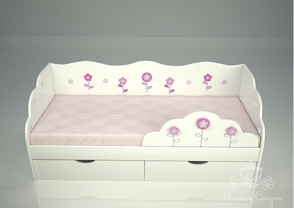 Ліжко дитяче Поляна казок Квіткова поляна Декорована Ліжко дитяче Поляна казок Квіткова поляна Декорована-2