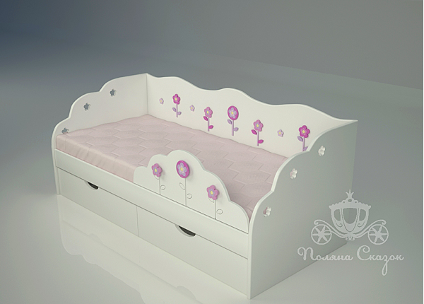 Ліжко дитяче Поляна казок Квіткова поляна Декорована Ліжко дитяче Поляна казок Квіткова поляна Декорована-3