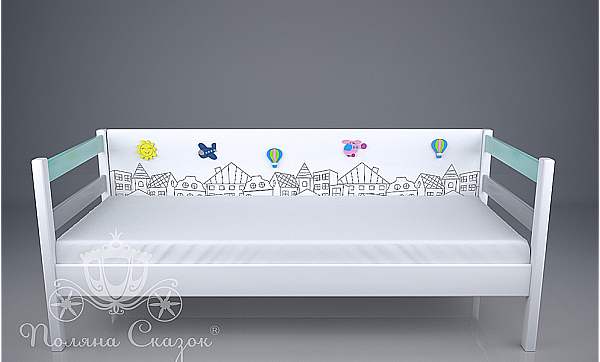 Ліжко дитяче Поляна казок Містечко Декороване-0