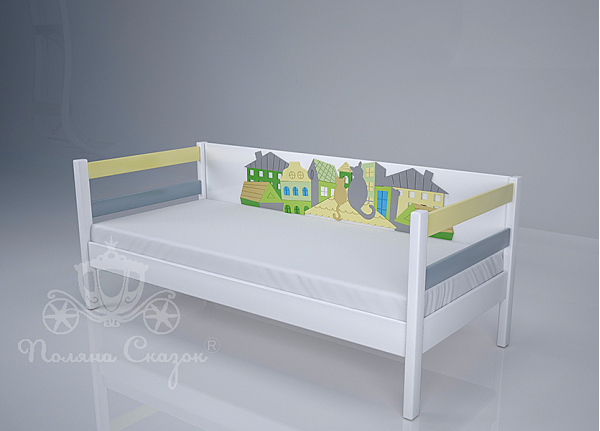 Ліжко дитяче Поляна казок Коти на даху Декорована Ліжко дитяче Поляна казок Коти на даху Декорована-1