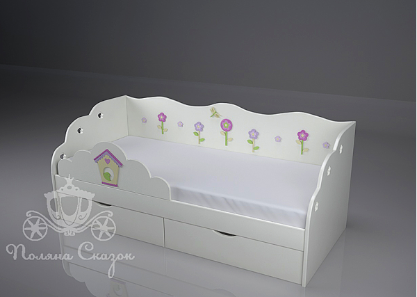 Ліжко дитяче Поляна казок Літо Декорована-2