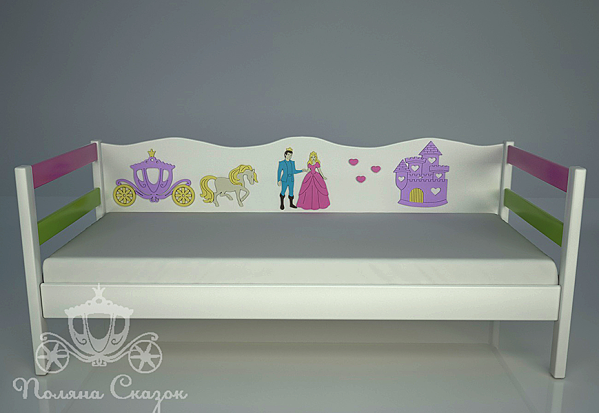 Ліжко дитяче Поляна казок Принцеса Декорована Ліжко дитяче Поляна казок Принцеса Декорована-0